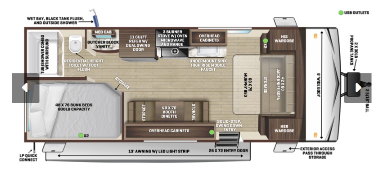 2025 Wayfinder Go Play Pro 20MBW Floorplan